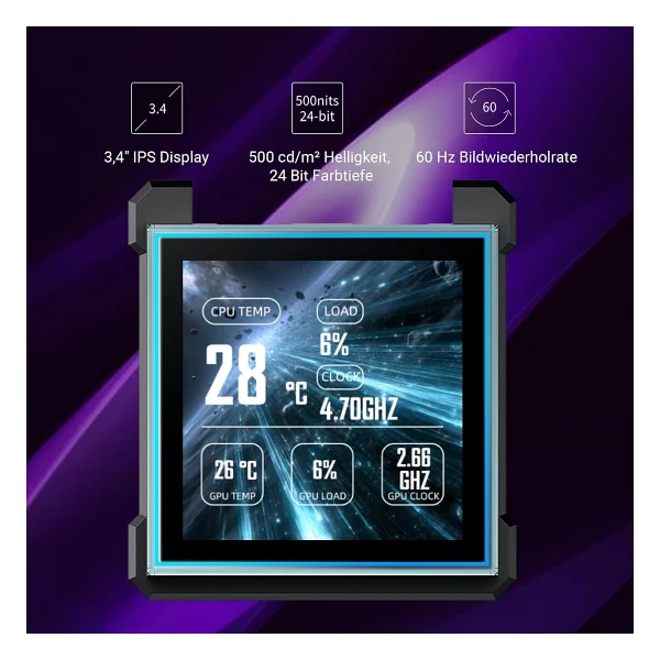 Lian Li Hydroshift Iı Lcd-S 360cl G89.Ghs2lcds36cb.00 Siyah İşlemci Sıvı Soğutucu - Görsel 2