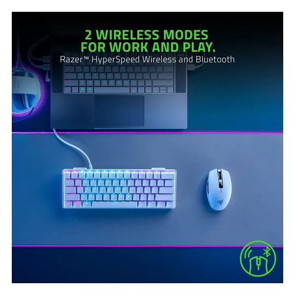 Razer Orochi V2 Rz01-03730400-R3g1 Beyaz Optik Kablosuz Oyuncu Mouse - Görsel 3