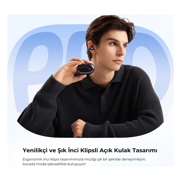 Soundpeats Pearlclip Pro TWS Siyah Open Ear Bluetooth Kulaklık - Görsel 7