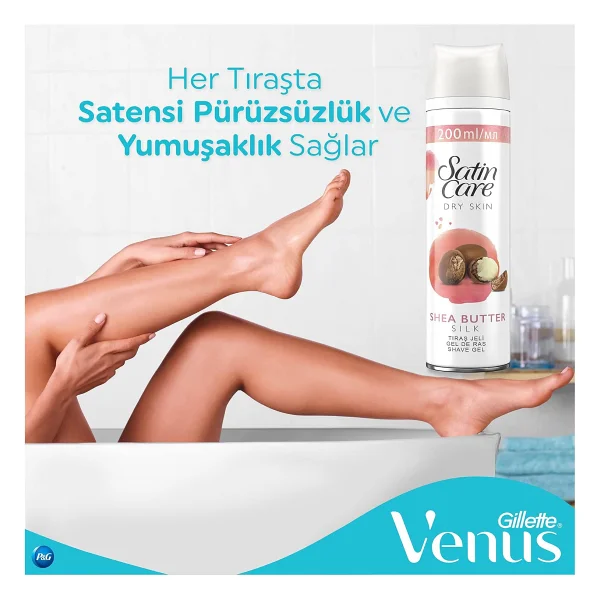 Gillette Venus Satin Care Shea Butter 200 Ml Tıraş Jeli - Görsel 5