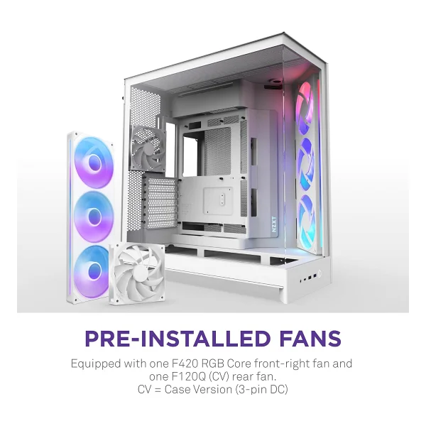 Nzxt H9 Flow RGB Large Fanlı E-Atx Oyuncu Kasası - Görsel 4