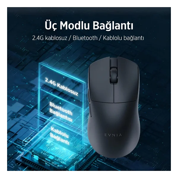 Philips Evnia Spk9718w Pro Max Beyaz Şarjlı Ergonomik Optik Kablolu/Kablosuz Oyuncu Mouse - Görsel 4