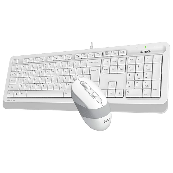A4 Tech F1010 Beyaz Kablolu Klavye Mouse Seti - Görsel 5