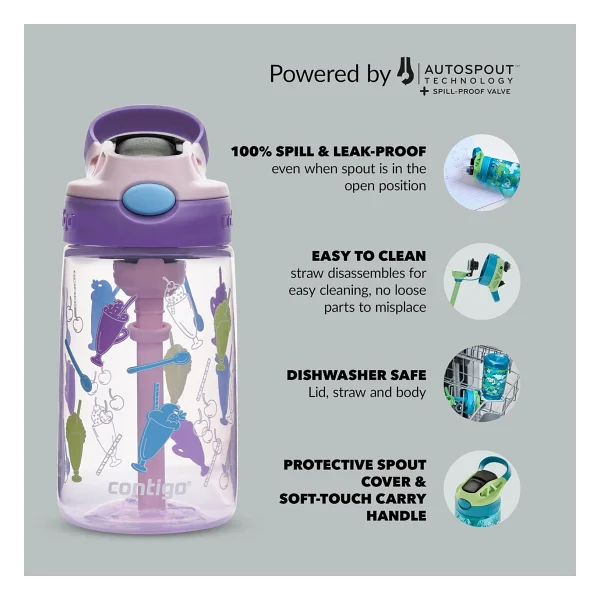Contigo Gizmo Flip Pro Shakes 420 Ml Tritan Çocuk Suluğu - Görsel 4
