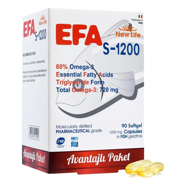 New Life Efa S-1200 Omega 3 Balık Yağı 90 Kapsül - Görsel 5