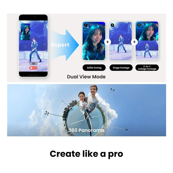 Insta360 Flow 2 Pro AI Tracker Kit Gimbal - Görsel 6
