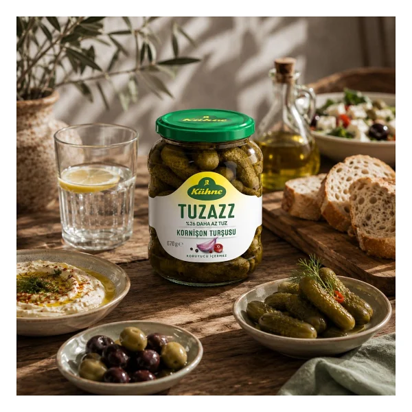 Kühne Tuz Azaltılmış Kornişon Turşusu 670 gr - Görsel 3