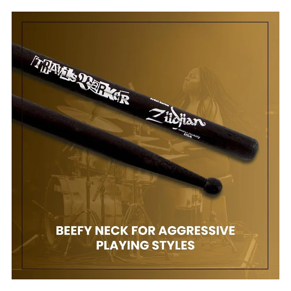 Zildjian ZASTBLK Travis Barker Signature Drumsticks Black - 2'li paket - Görsel 8