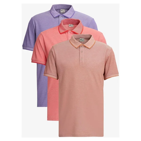 Altınyıldız Classics Et48242p3047 3'lü Kısa Kollu Polo Yaka Erkek Tişört - Görsel 9