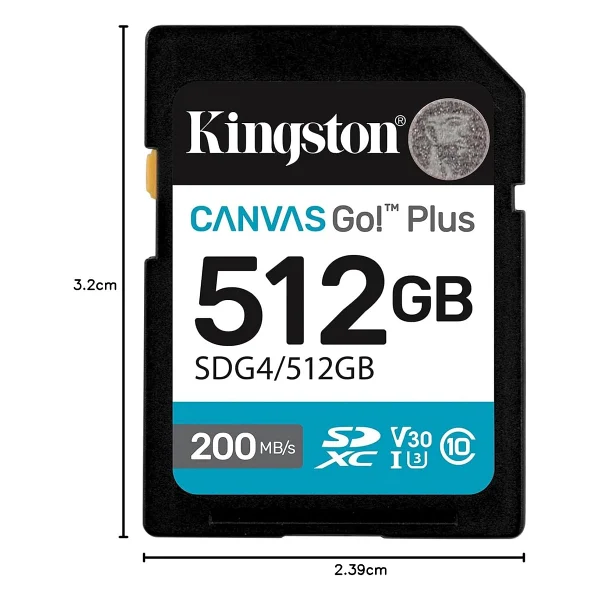 Kingston Canvas Go! Plus SDG4/512GB Class 10 UHS-I U3 V30 512 GB Hafıza Kartı - Görsel 8
