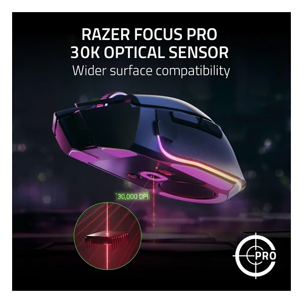Razer Basilisk V3 Pro Rz01-04620100-R3g1 Siyah RGB Optik Kablolu/Kablosuz Oyuncu Mouse - Görsel 7