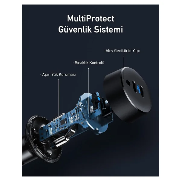 Anker Powerdrive Iıı Duo A2724 20 W Type-C Hızlı Araç Şarj Aleti - Görsel 4