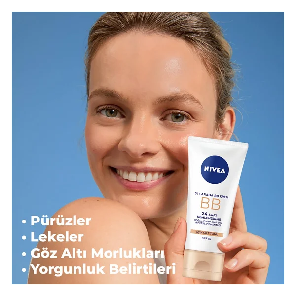 Nivea 5'i 1 Arada Açık Ton Spf 15 50 Ml Bb Krem - Görsel 3