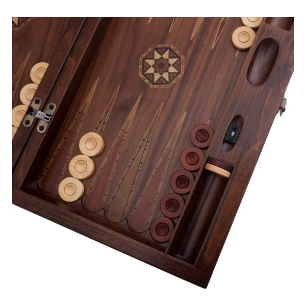 Helena Wood Art Smarty Carved Oymalı Tavla - Görsel 5