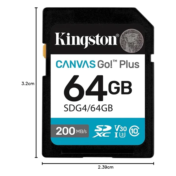 Kingston Canvas Go! Plus Sdg4/64gb Class 10 Uhs-I U3 V30 64 GB Hafıza Kartı - Görsel 7