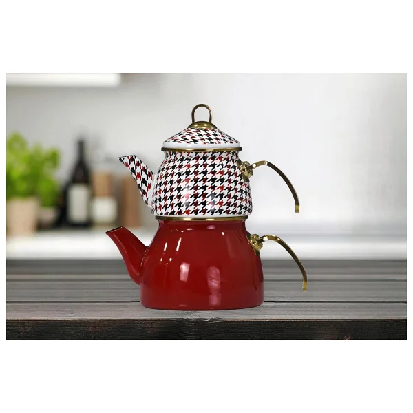 Acar Petit Fleur Xap-10430 Emaye Çaydanlık - Görsel 9