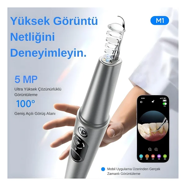 Npo M1 5mp Kameralı Uv'li 5 Modlu Ultrasonic Diş Beyazlatma Tartar Plak Diş Taşı Temizleme Cihazı - Görsel 2