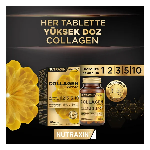 Nutraxin Collagen Complex 90 Tablet - Görsel 5