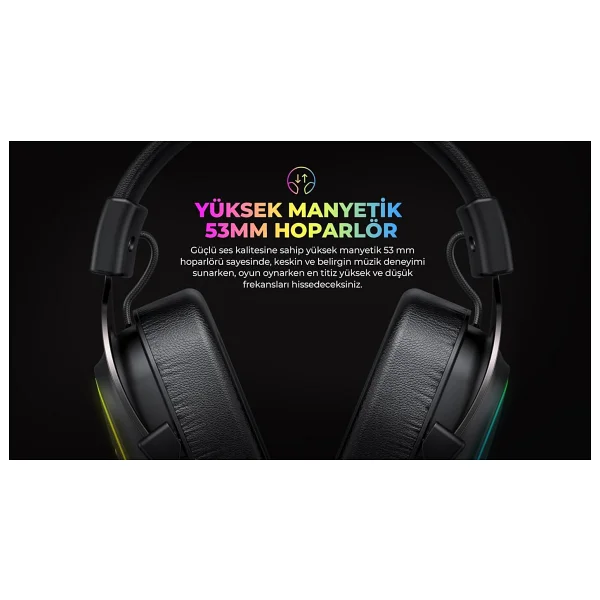 Havit Gamenote H2002p RGB 7.1 USB Kablolu Kulak Üstü Oyuncu Kulaklığı - Görsel 6