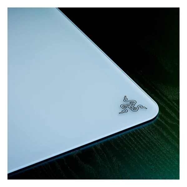 Razer Atlas - Cam Fare Altlığı (Birinci Sınıf Temperli Cam, Ultra Pürüzsüz Yüzey, Mikro Kazınmış Yüzey, Kir ve Çizilmeye Dayanıklı, Daha Sessiz Fare Hareketleri, Kaymaz Kauçuk Taban) Beyaz - Görsel 8