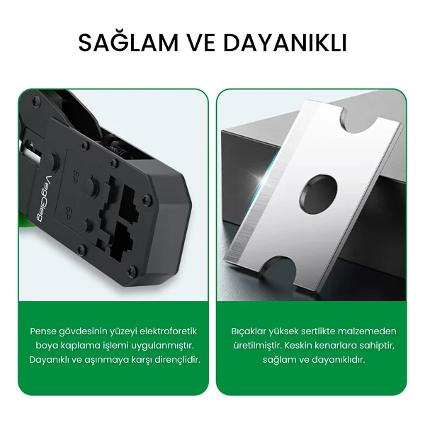 Veggieg Rj45 Ethernet Rj11 Telefon Soket Jack Sıkma Pensesi - Görsel 7