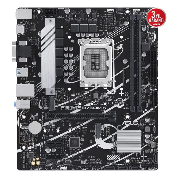Asus Prime B760m-K Intel Lga1700 DDR5 Micro Atx Anakart - Görsel 3