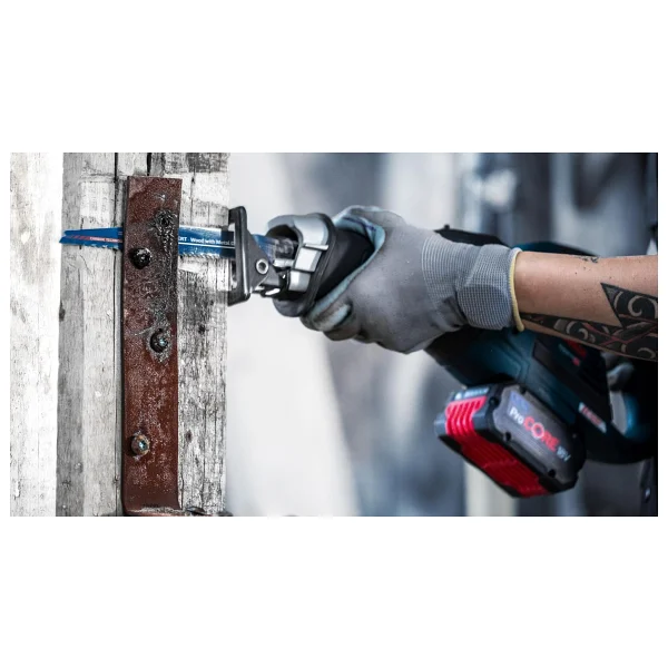 Bosch Professional 1x EXPERT 'Wood with Metal Demolition' S 1267 XHM Panter Testere Bıçakları (Tok metalli ahşap, Harç ve çivili inşaat ahşabı, Uzunluk 300 mm, Aksesuar Panter Testere) - Görsel 7