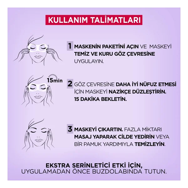 L'oreal Paris Revitalift Filler Serinletici Kağıt Göz Serum Maskesi - Görsel 6