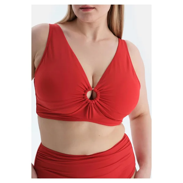 Dagi Kadın Korseli Toparlayıcı Bikini Üst, Örme, Kırmızı, 38 - Görsel 6