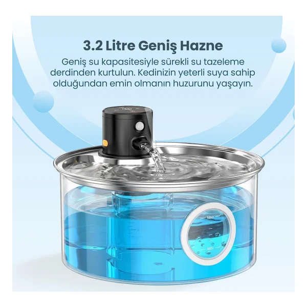 Haustier W2 3.2 lt Otomatik Kedi Su Pınarı - Görsel 5