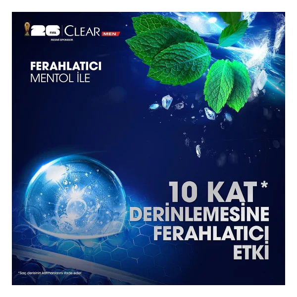 Clear Men Cool Sport Menthol 600 Ml Kepek Şampuanı - Görsel 9