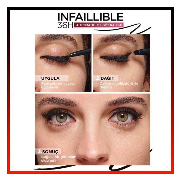 L'oreal Paris Automatic Infaillible 12 Bronzed Espresso Göz Kalemi - Görsel 7