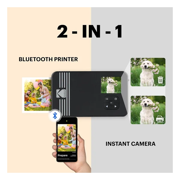 Kodak Mini Shot Combo 3 Retro C300R Anında Baskı Dijital Fotoğraf Makinesi - Görsel 3