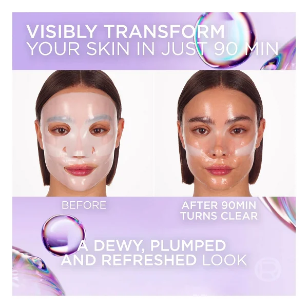 L 'oreal Paris Revitalift Glassy Skin Cam Cilt Görünümü Etkili Şeffaflaşan Işıltı & Nem Veren Hidrojel Yüz Maskesi - Görsel 6