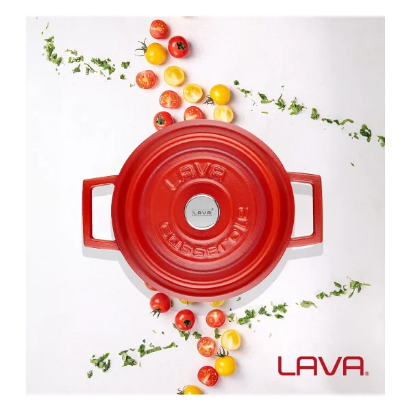 Lava Spring Yuvarlak Kırmızı 20 Cm Döküm Tencere - Görsel 7