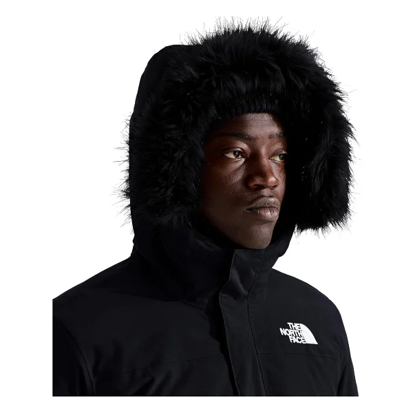 The North Face Zaneck Nf0a4m8hkx71 Kapüşonlu Kürklü Koyu Siyah Erkek Mont - Görsel 3