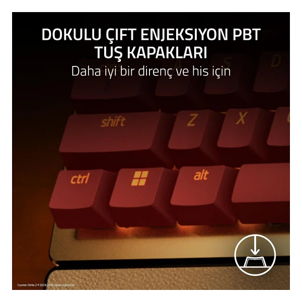 Razer Huntsman V3 Pro Counter Strike 2 Edition RGB Tkl Analog Optical Switch Kablolu Mekanik Oyuncu Klavyesi - Görsel 6
