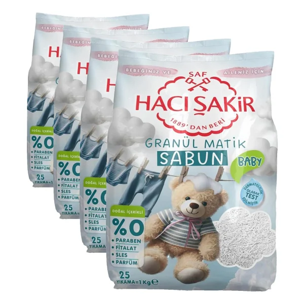 Hacı Şakir Parfümsüz Granül Matik Sabun 1000 gr - Görsel 7