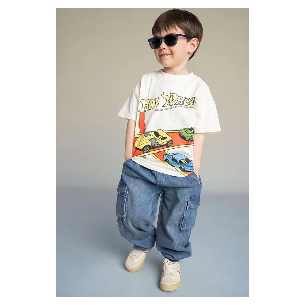 DeFacto %100 Pamuk Jogger Fit Jean Pantolon Erkek Bebek G6143A526SP - Görsel 2