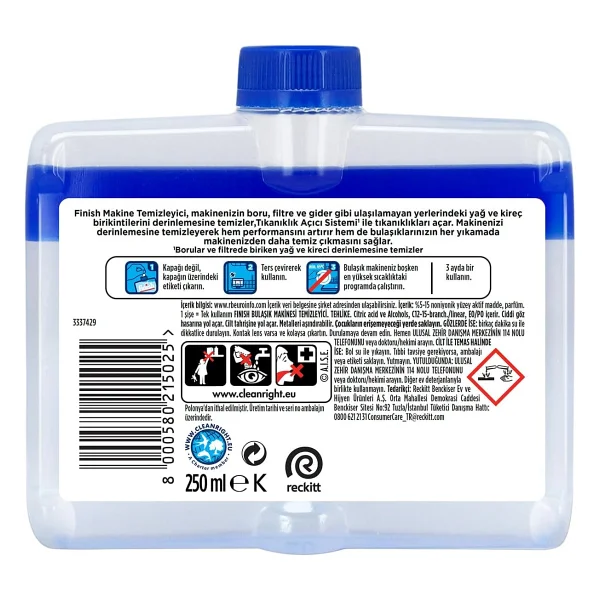 Finish 250 Ml Bulaşık Makinesi Temizleyici - Görsel 2