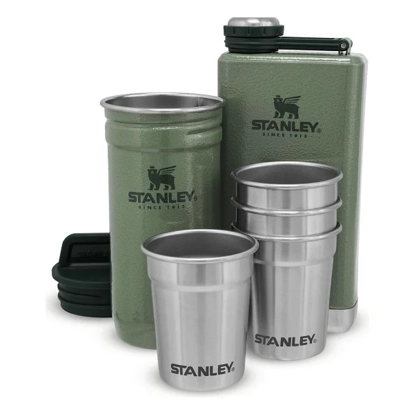 Stanley Klasik Shot Bardak ve Matara Seti 0.23 Litre - Yeşil (Hammertone Green) Paslanmaz Çelik - Görsel 3