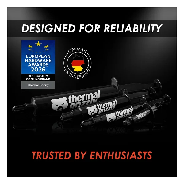 Thermal Grizzly - Kryonaut en Kaliteli Termal Macun - Bilgisayar ve Konsollardaki tüm İşlemcileri, Grafik Kartlarını ve ısı Alıcıları Soğutmak İçin (5,5 gram) - Görsel 4