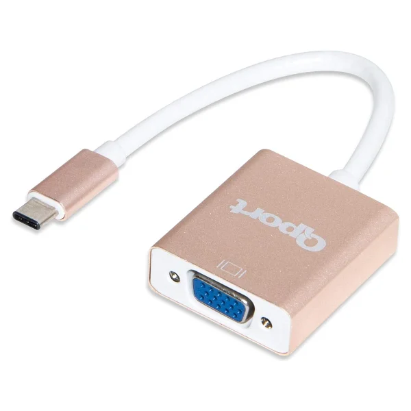 Qport Q-TV Type-C to VGA Dönüştürücü - Görsel 2