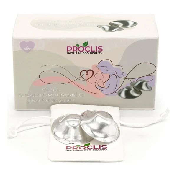 proclis natural eco beauty Koruyucu Gümüş Göğüs Ucu Kapakları, 999 Ayar Parlatılmış Gümüş Göğüs Ucu Koruma Kapakları, Gümüş Meme Kapağı, Göğüs Ucu Koruyucular (X-Large) - Görsel 10