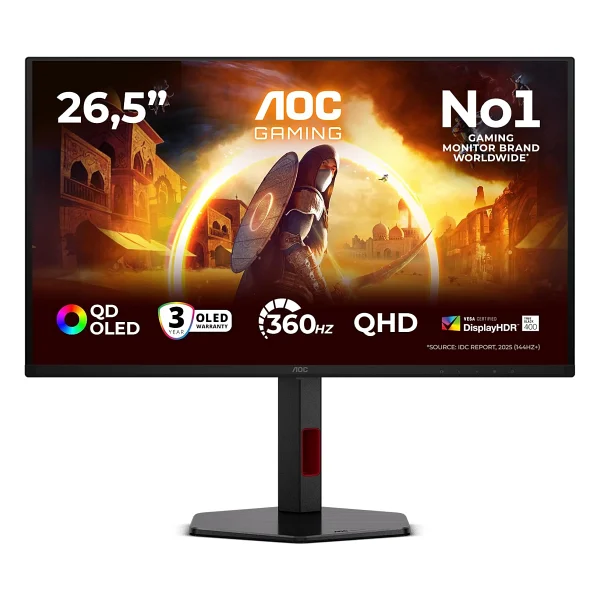 AOC Q27G4SDR 26.5" 0.03 ms 2K Pivot 360 Hz OLED Oyuncu Monitörü - Görsel 3