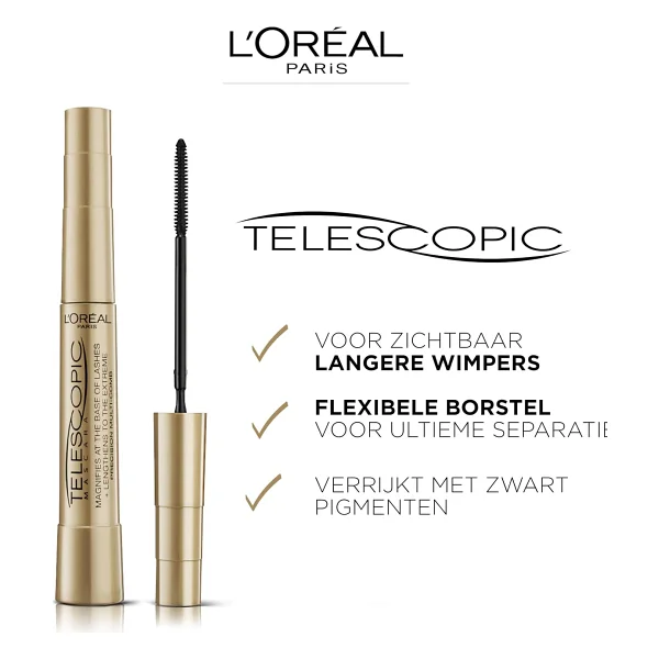 L'Oreal Paris Telescopic Maskara - Siyah & Revitalift Clinical SPF 50+ Günlük Yüksek UV Korumalı Yüz Güneş Kremi 50 ml Set - Görsel 4