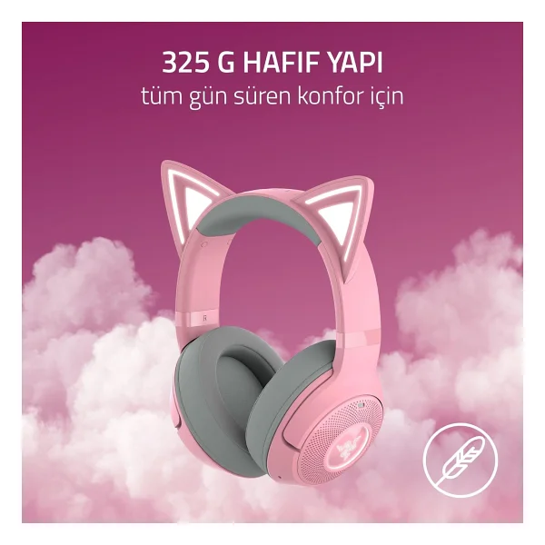 Razer Kraken Kitty V2 BT Pembe Kulak Üstü Bluetooth Kulaklık - Görsel 6