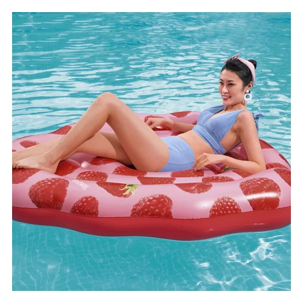Bestway Havuz Float, Kokulu Ahududu Kokulu Yüzme Şezlongu, Çocuklar ve Yetişkinler için - Görsel 3