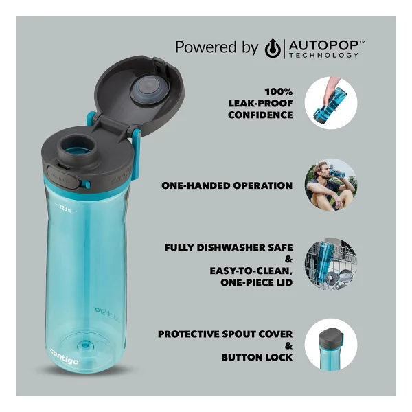 Contigo Jackson Autopop Mavi 720 Ml Tritan Matara - Görsel 2