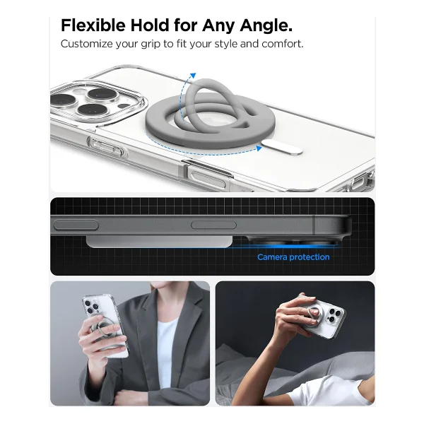 Spigen Magfit Amp08887 Gri Magsafe Manyetik Telefon Tutucu - Görsel 5